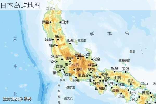 日本岛屿地图