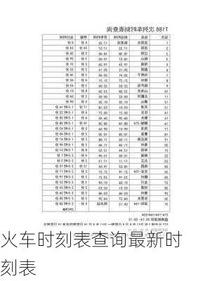 火车时刻表查询最新时刻表