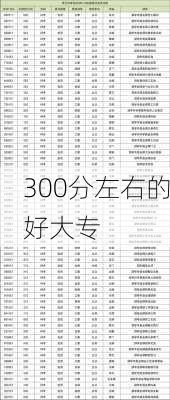 300分左右的好大专