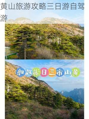 黄山旅游攻略三日游自驾游