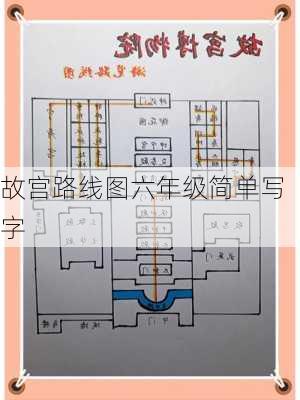 故宫路线图六年级简单写字