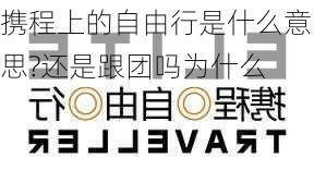 携程上的自由行是什么意思?还是跟团吗为什么