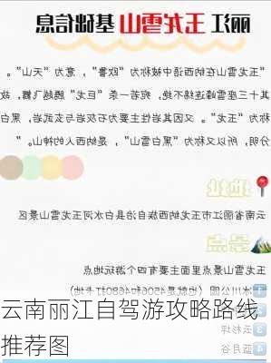 云南丽江自驾游攻略路线推荐图