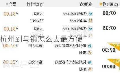 杭州到乌镇怎么去最方便